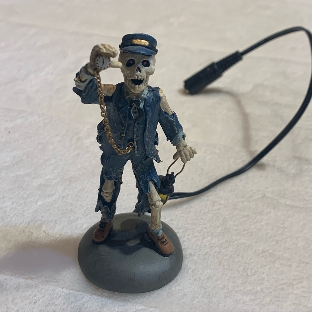 Time’s a wastin skeleton train porter department 56 retired